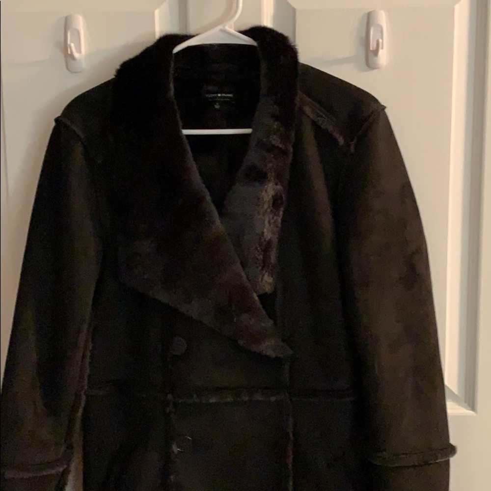 Suede super warm S Suede faux fur knee length